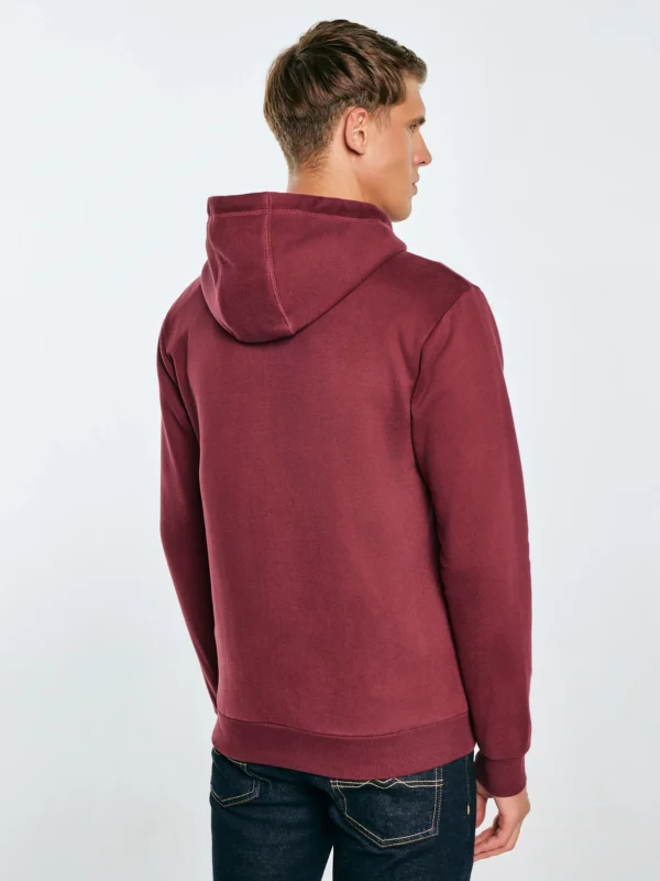 Bluza męska rozpinana z kapturem z kolekcji Authentic bordowa Karol 604