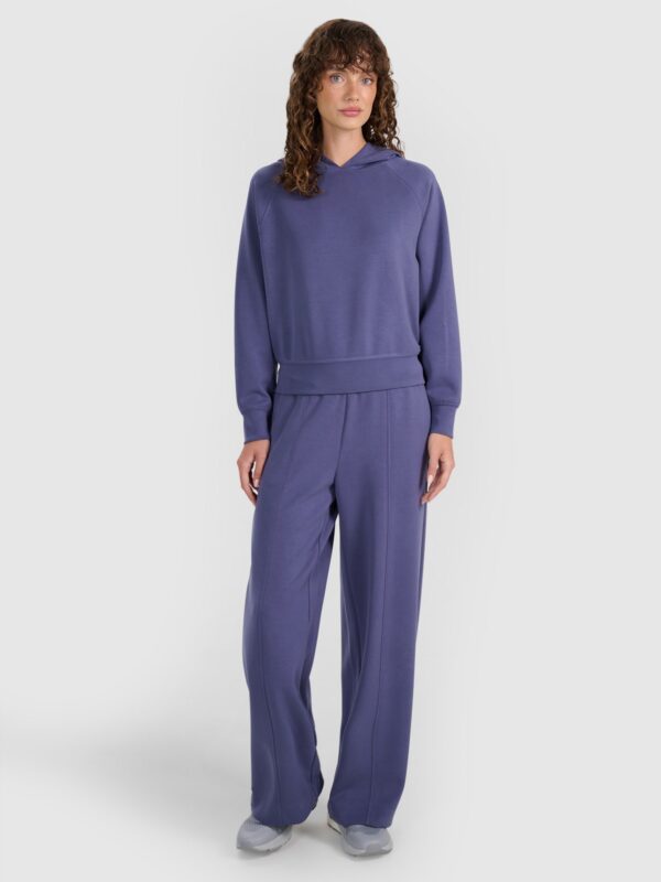 4F Bluza dresowa nierozpinana z modalem damska - granatowa