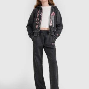 4F Bluza dresowa rozpinana z kapturem dziewczęca - szara 128 (7-8 lat)