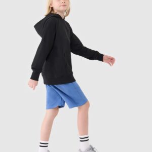 4F Bluza dresowa nierozpinana z kapturem chłopięca - czarna 122 (6-7 lat)