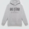 Bluza męska z kapturem z logo BIG STAR szara Ashlyno 901