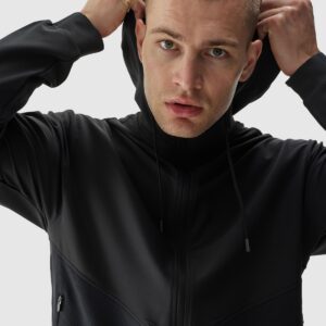 4F Bluza treningowa regular szybkoschnąca męska - szara