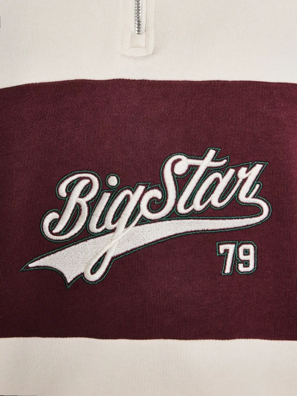 Bluza dziewczęca z krótkim zamkiem kremowa Rossalia 103