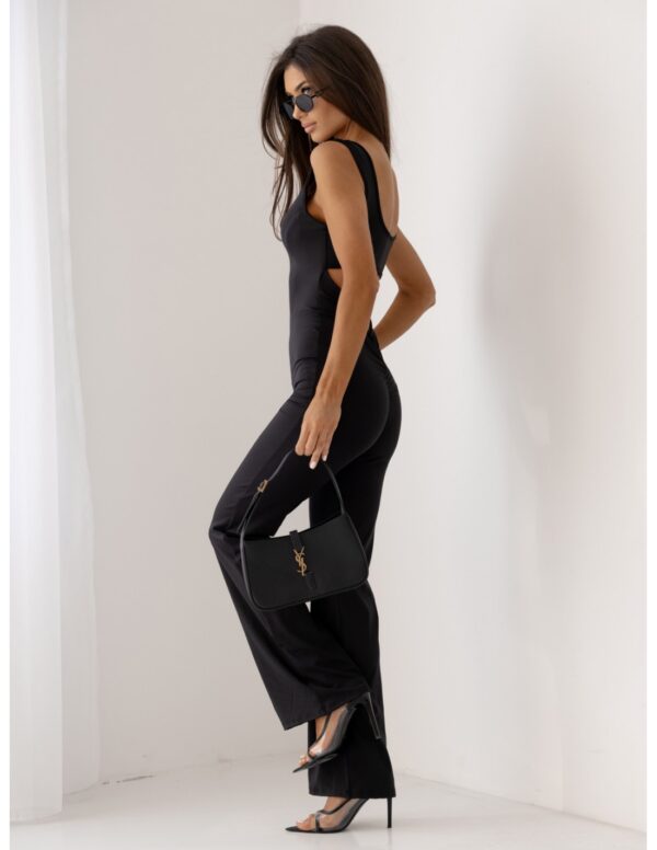 Dopasowany kombinezon na ramiączkach CELIA - czarny