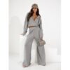 Komplet dzianinowy bluza i spodnie NOLANI - szary