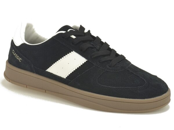 Czarne skórzane półbuty damskie Vinceza 14029