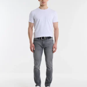 72f6615df3aa59cf0b5382616c76a879fe3174c0 Jeansy męskie dopasowane z przetarciami ciemnoszare Terry Slim 896