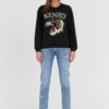 KENZO Czarna damska bluza TIGER VARSITY JUNGLE CREW-NEC