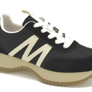 Czarne skórzane sneakersy damskie Vinceza 41490