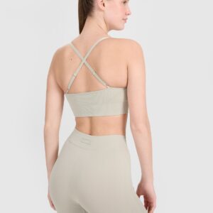 4F Biustonosz treningowy z niskim wsparciem - beżowy