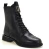 Czarne skórzane botki damskie Vinceza 66834