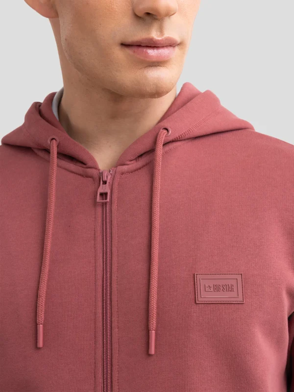 Bluza męska rozpinana z kapturem ciemnoróżowa Artish 602