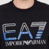 EA7 Czarna bluza męska z niebieskim logo