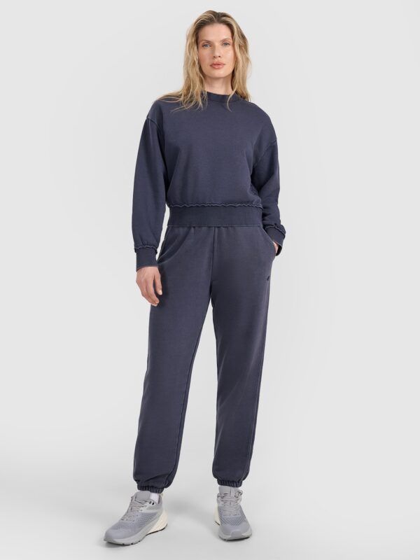 4F Bluza dresowa nierozpinana bez kaptura damska - granatowa