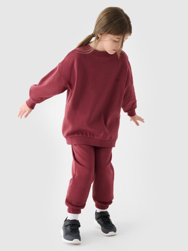 4F Bluza dresowa nierozpinana bez kaptura dziecięca - czerwona 122 (6-7 lat)