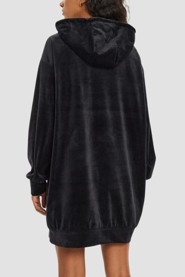 GUESS Сzarna damska długa welurowa bluza Couture