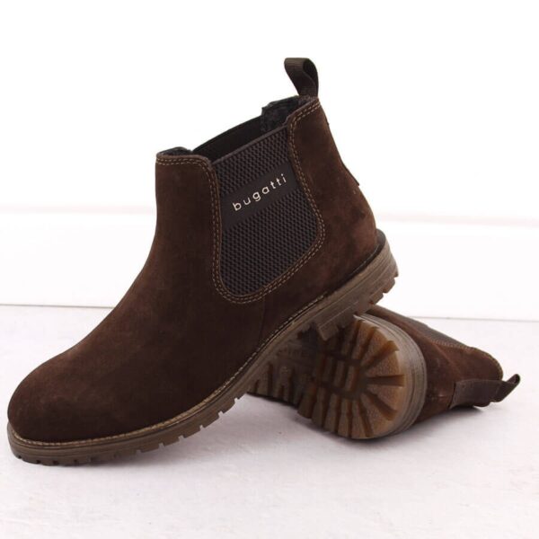 Skórzane sztyblety męskie ocieplane brązowe Bugatti 311-AOB31-1400