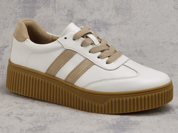 Białe skórzane półbuty damskie Filippo DP6776