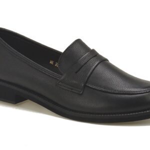 Czarne skórzane mokasyny damskie Sergio Leone MK25112