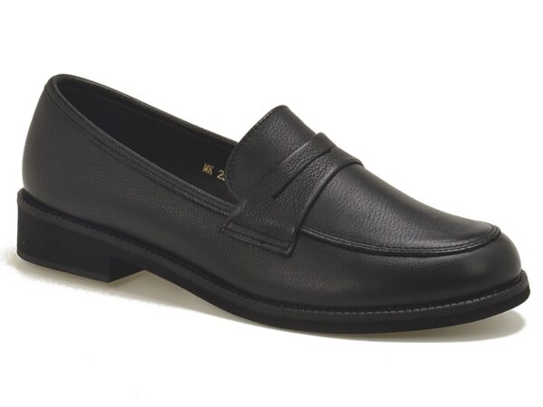 Czarne skórzane mokasyny damskie Sergio Leone MK25112