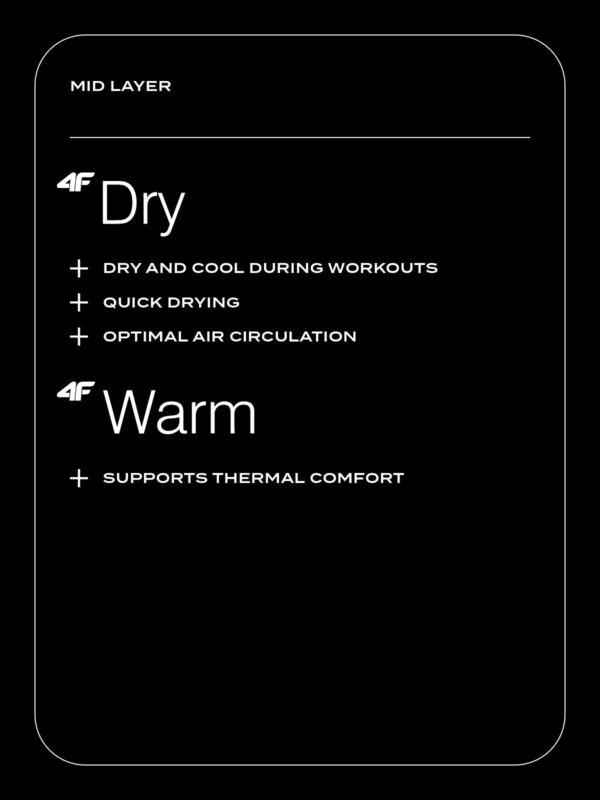 4F Bluza do biegania w terenie rozpinana bez kaptura męska - zielona