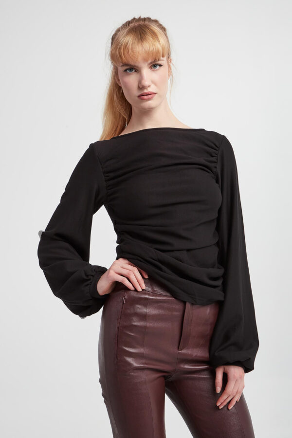 Bluzka damska drapowana GESTUZ