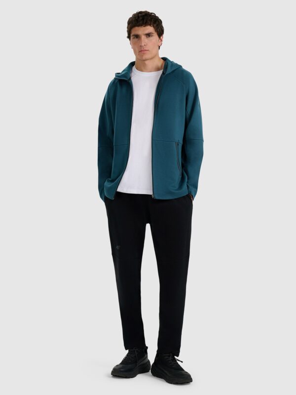 4F Bluza dresowa rozpinana z kapturem męska - granatowa