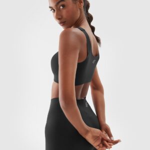 4F Biustonosz treningowy ze średnim wsparciem - czarny