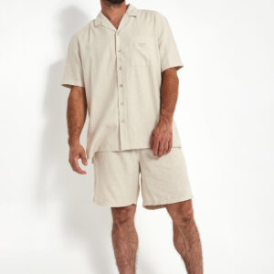 Koszula męska lniana EMPORIO ARMANI SWIMWEAR