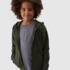 4F Bluza dresowa rozpinana z kapturem chłopięca - khaki 140 (9-10 lat)