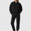 822c5374f742627050da2b5465d3c1c1bbcb3e38 4F Bluza dresowa rozpinana z kapturem damska - czarna