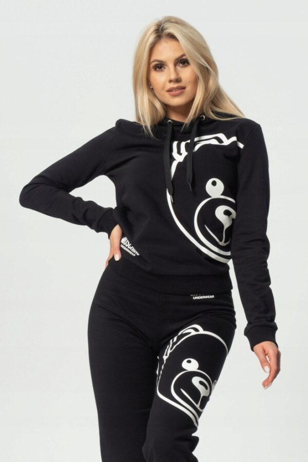 MOSCHINO Czarna damska bluza z kapturem