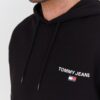 TOMMY JEANS Czarna męska bluza z kapturem