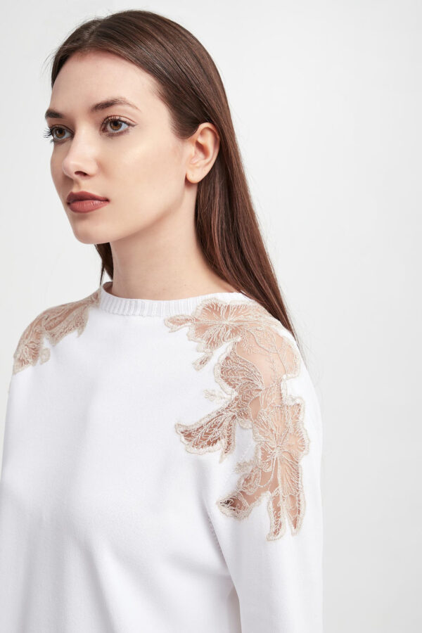 Sweter damski z koronką ERMANNO FIRENZE