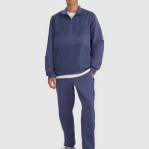 4F Bluza dresowa nierozpinana bez kaptura męska - granatowa