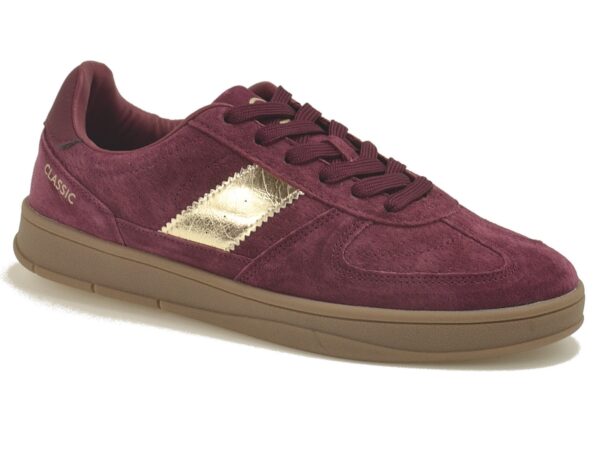 Bordowe skórzane półbuty damskie Vinceza 14029