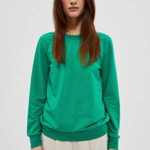 Bluza z dekoltem na plecach zielona