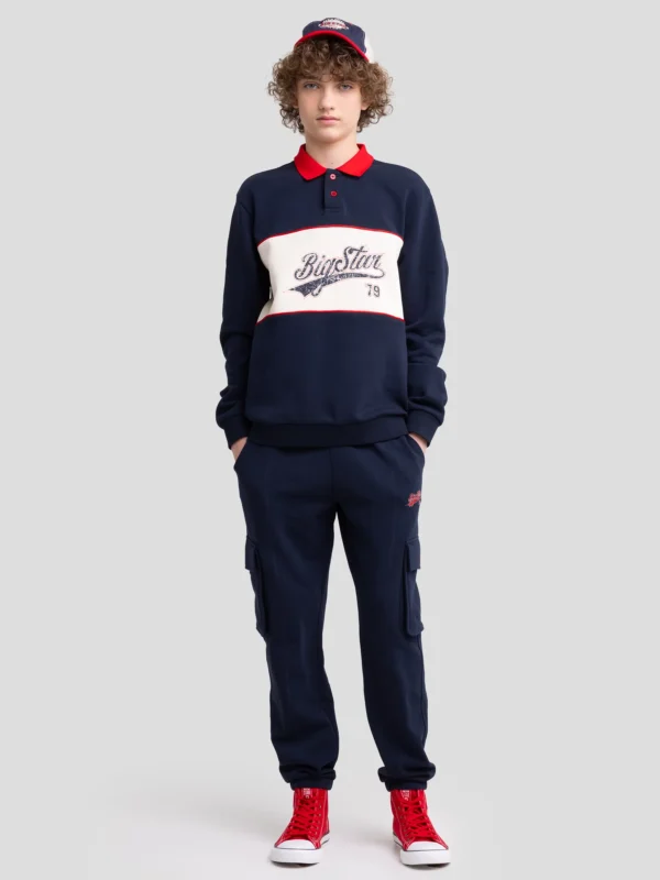 Bluza chłopięca polo granatowa Harmon 403