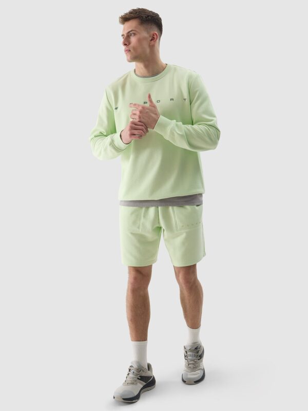 4F Bluza dresowa nierozpinana bez kaptura męska - zielony