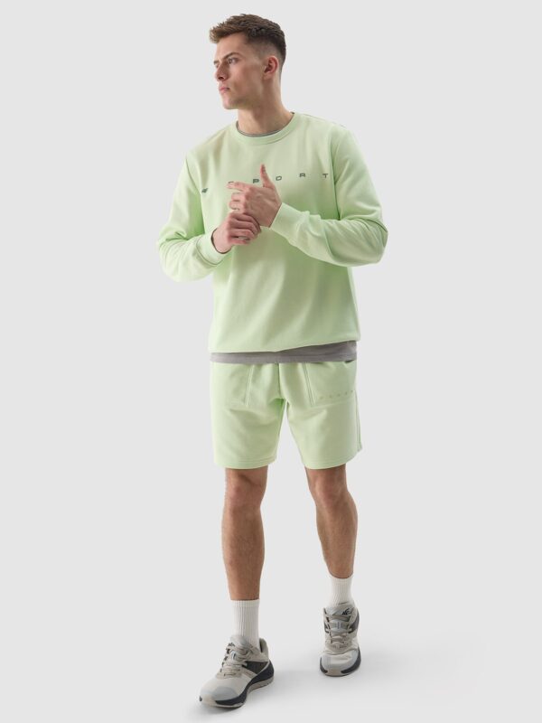 4F Bluza dresowa nierozpinana bez kaptura męska - zielony