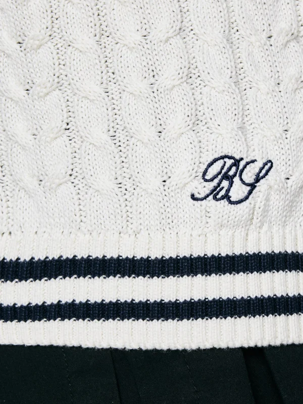 Kardigan dziewczęcy z kontrastowym wykoŅczeniem kremowy Misia 102