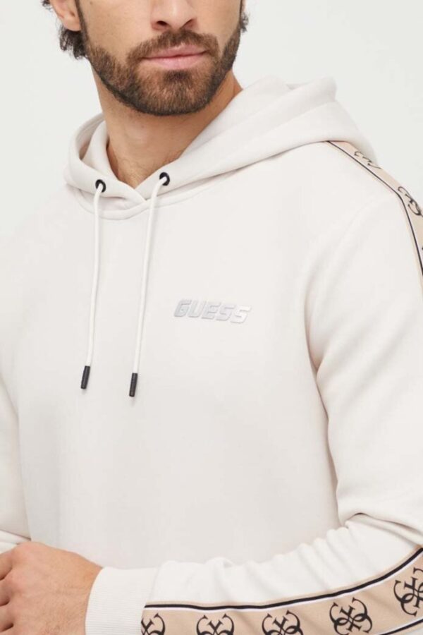 GUESS Beżowa męska bluza z lampasami Mickey