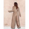 Welurowy dres spodnie + bluza ROSE - mocha mousse