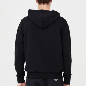 BALMAIN Czarna męska bluza Printed Hoodie