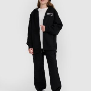 4F Bluza dresowa rozpinana z kapturem dziewczęca - czarna 158 (12-13 lat)