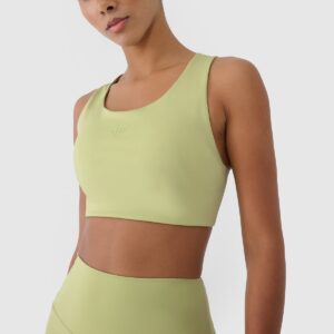 4F Biustonosz treningowy z niskim wsparciem damski - zielony