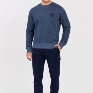 AERONAUTICA MILITARE Niebieska męska bluza With Vintage Effect