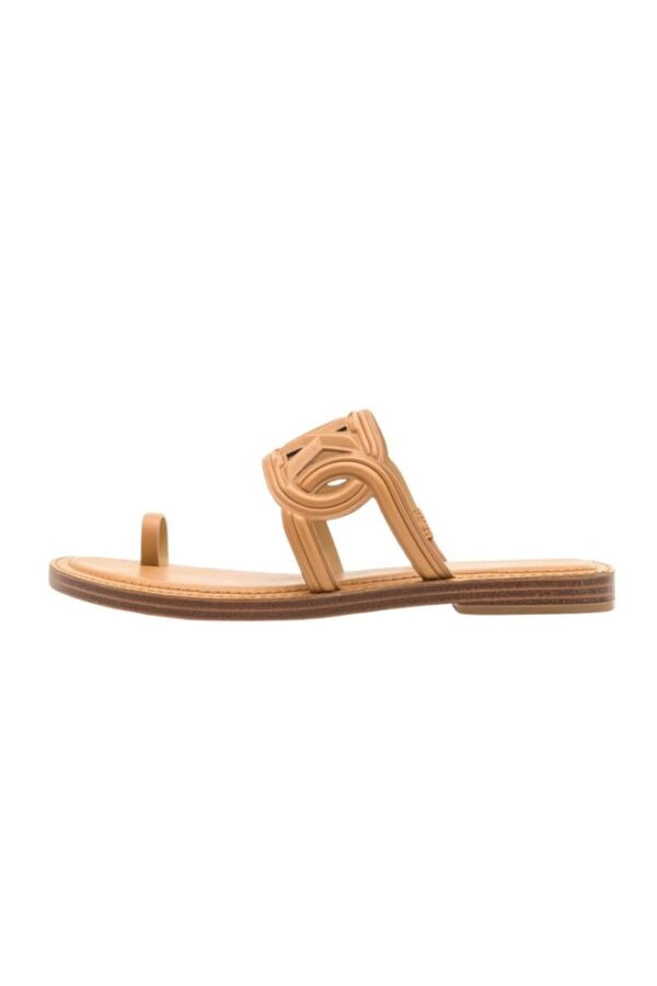 8e1d12ccc7e82dd4c20faf2feacb0998234ea5da MICHAEL KORS Brązowe klapki Alma Flat Sandal