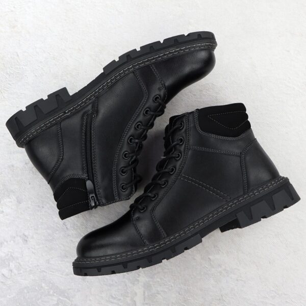 Botki męskie ocieplane trzewiki na suwaki czarne VanHorn AN71307