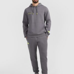 4F Bluza dresowa nierozpinana z kapturem męska - szara